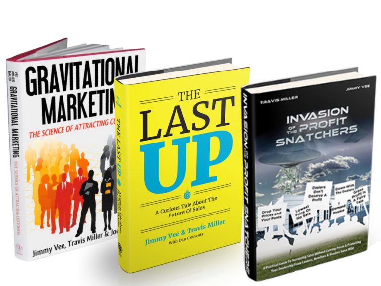 Automotive Marketing Books by Jimmy Vee and Travis Miller.